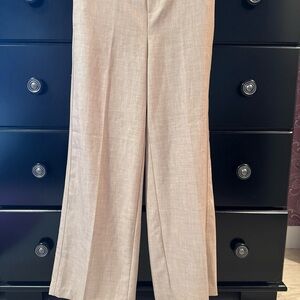 Jules & Leopold Beige Wide Leg Trousers